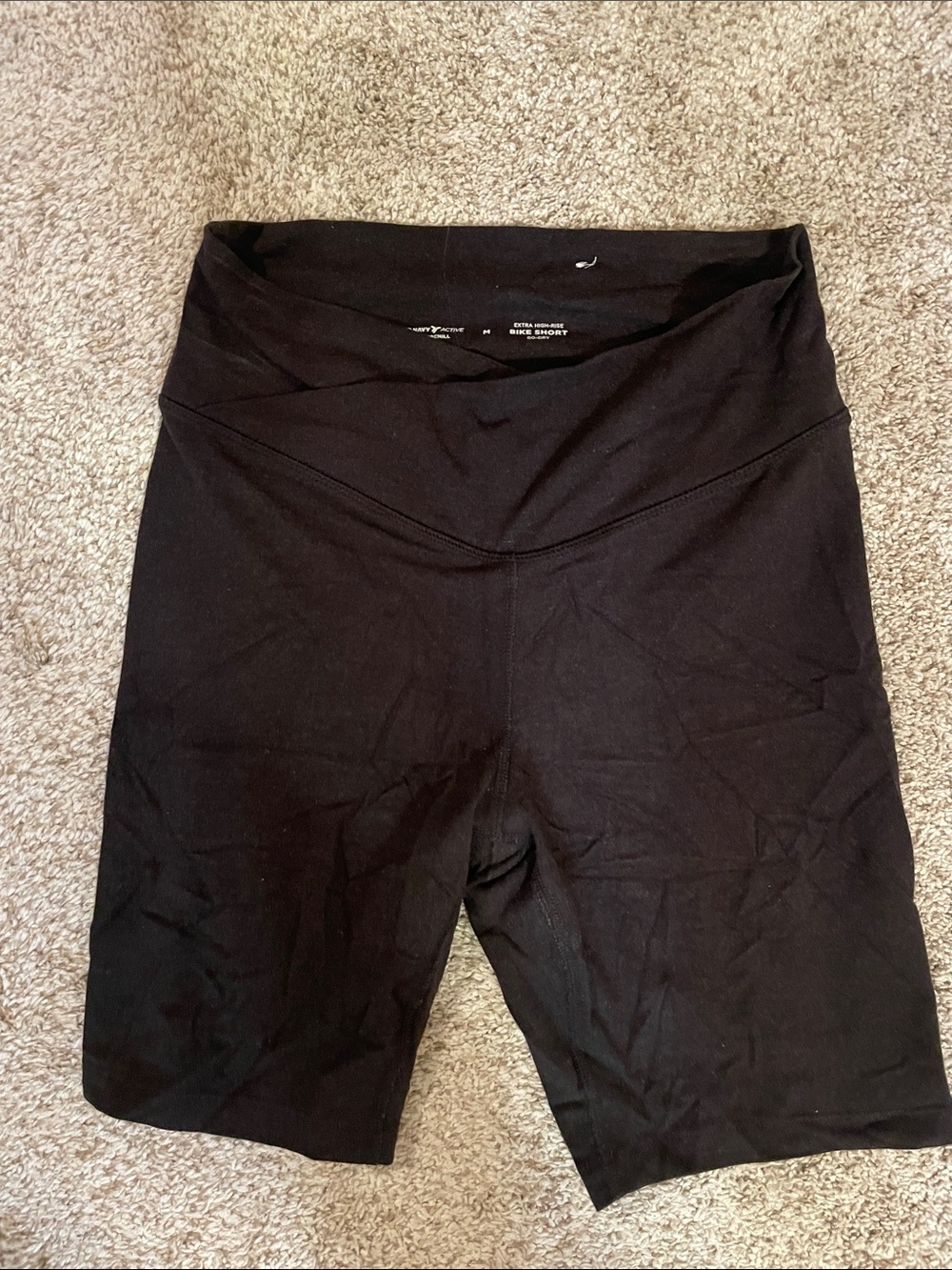 Old Navy Black Women’s Bike Shorts with Wide Waistband